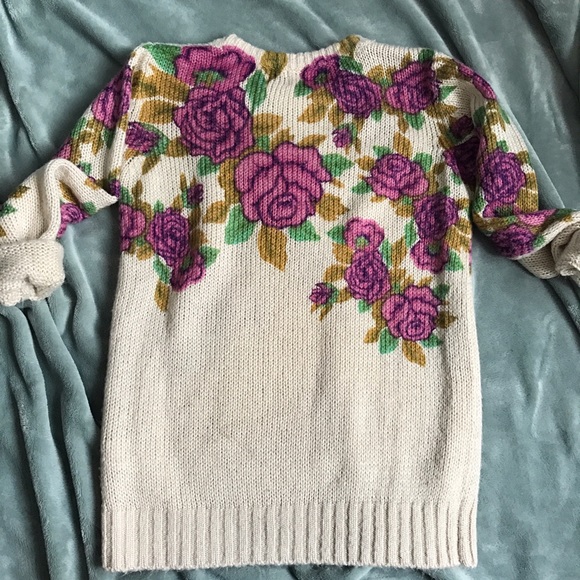 Pins & Needles Cream Rose Sweater - Picture 4 of 7